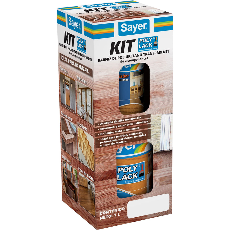POLY LACK CRISTAL (KIT: CONTIENE 800 ML POLYLACK + 200 ML CATALIZADOR)